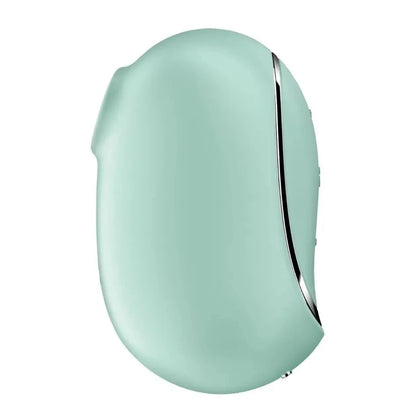 Mint green electronic device on a white background
