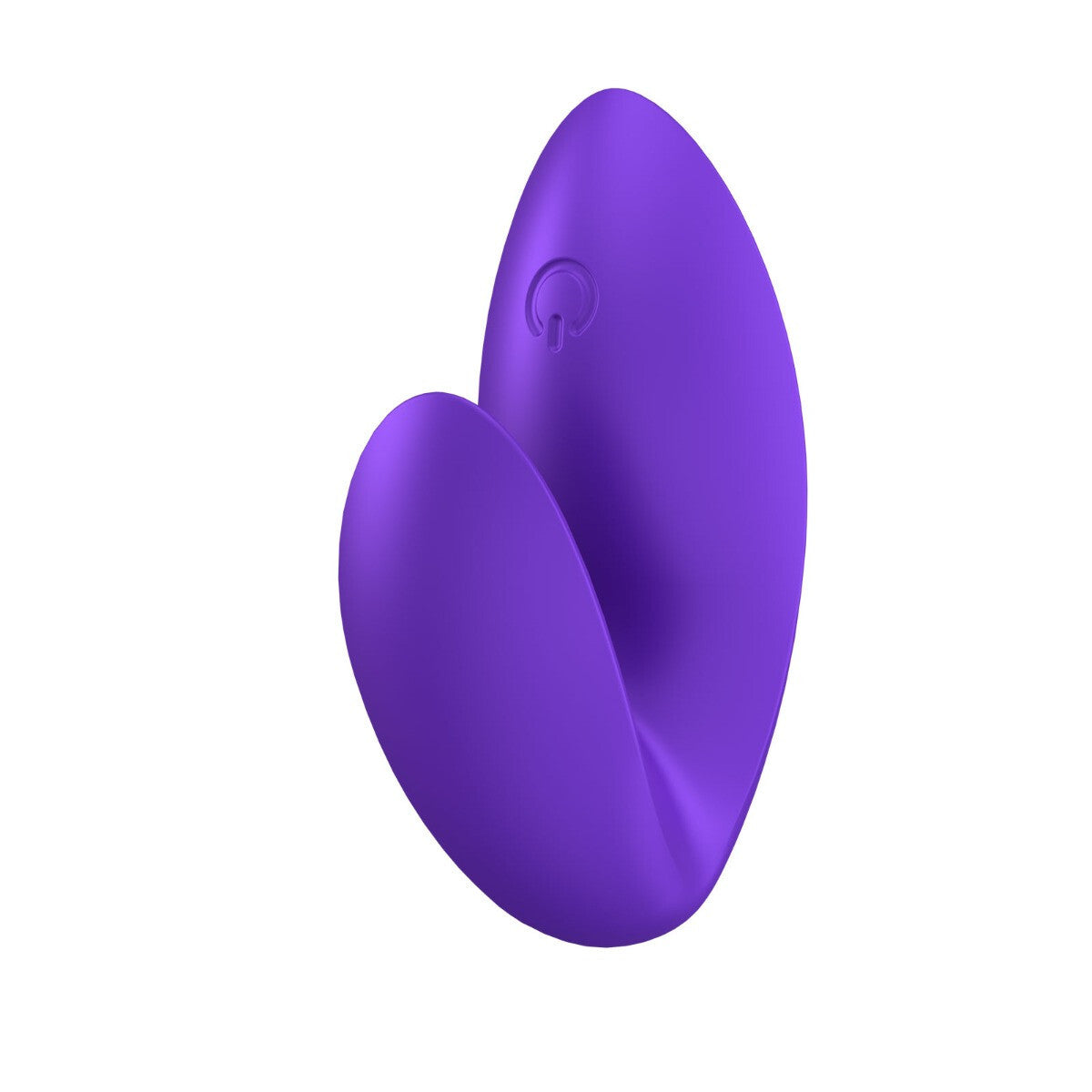 Purple silicone product on a white background