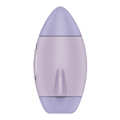 Purple cylindrical container with a pointed top on a white background