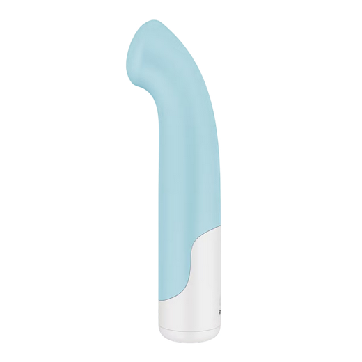 Blue and white curved object on a white background