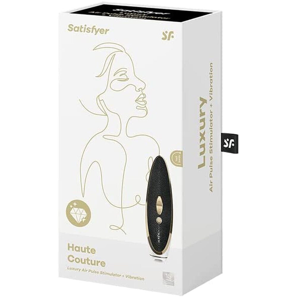 Satisfyer Luxe air pulse stimulator packaging on a white background