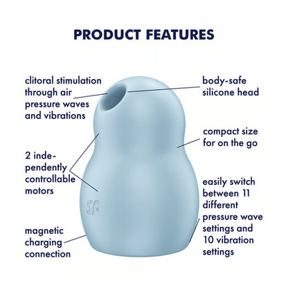 Product features of a device with text labels on a white background