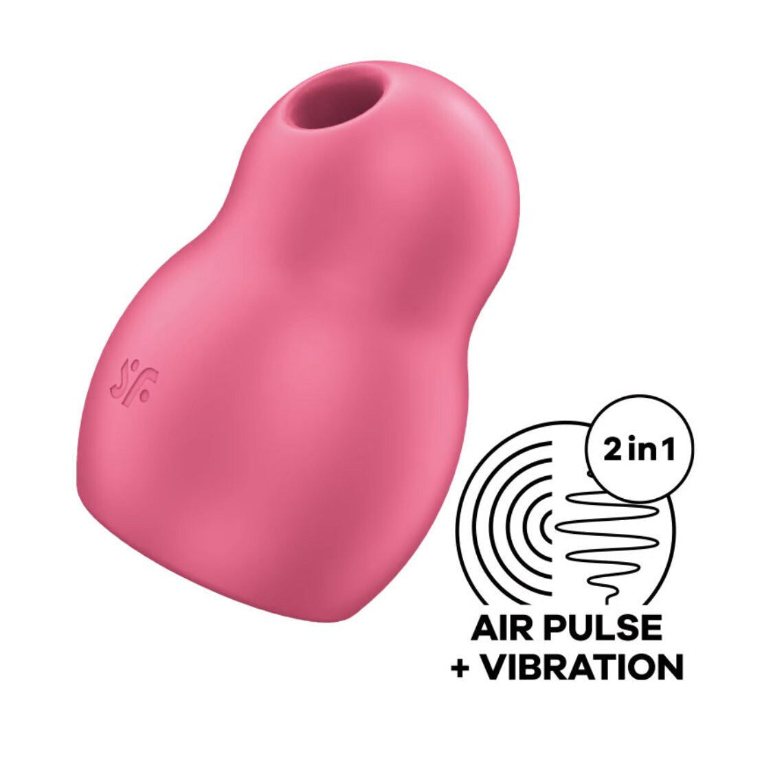 Satisfyer Pro To Go 1 Red Double Air Pulse Vibrator Clitoral Waterproof Massager