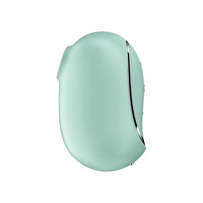 Mint green electronic device on a white background