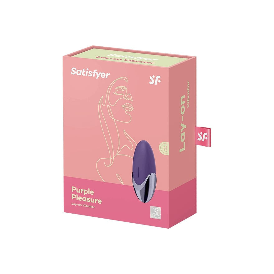 Satisfyer Purple Pleasure product packaging on a white background