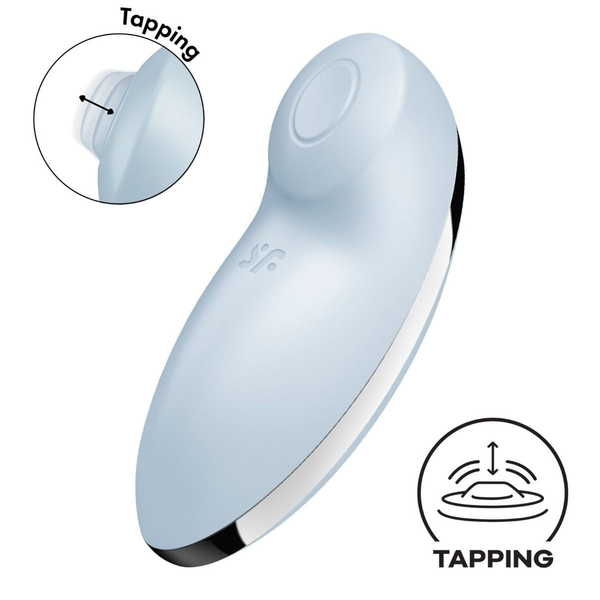 Satisfyer Tap & Climax 2 Lay-On Vibrator Clitoral Waterproof Silicone Massager
