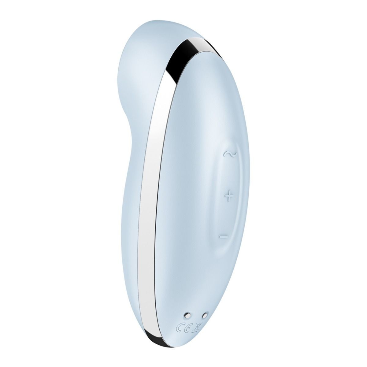 White electronic device with a metallic rim on a white background