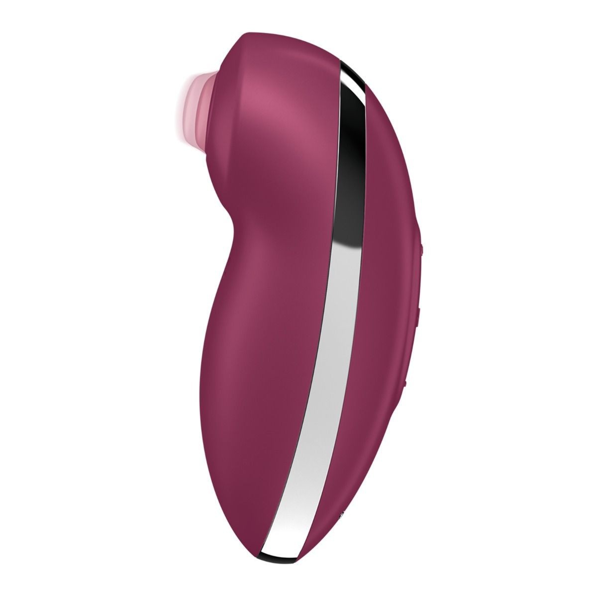 Pink handheld electronic device on a white background