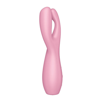 Satisfyer Threesome 3 Pink Lay-On Clitoral Vibrator Silicone Waterproof Massager