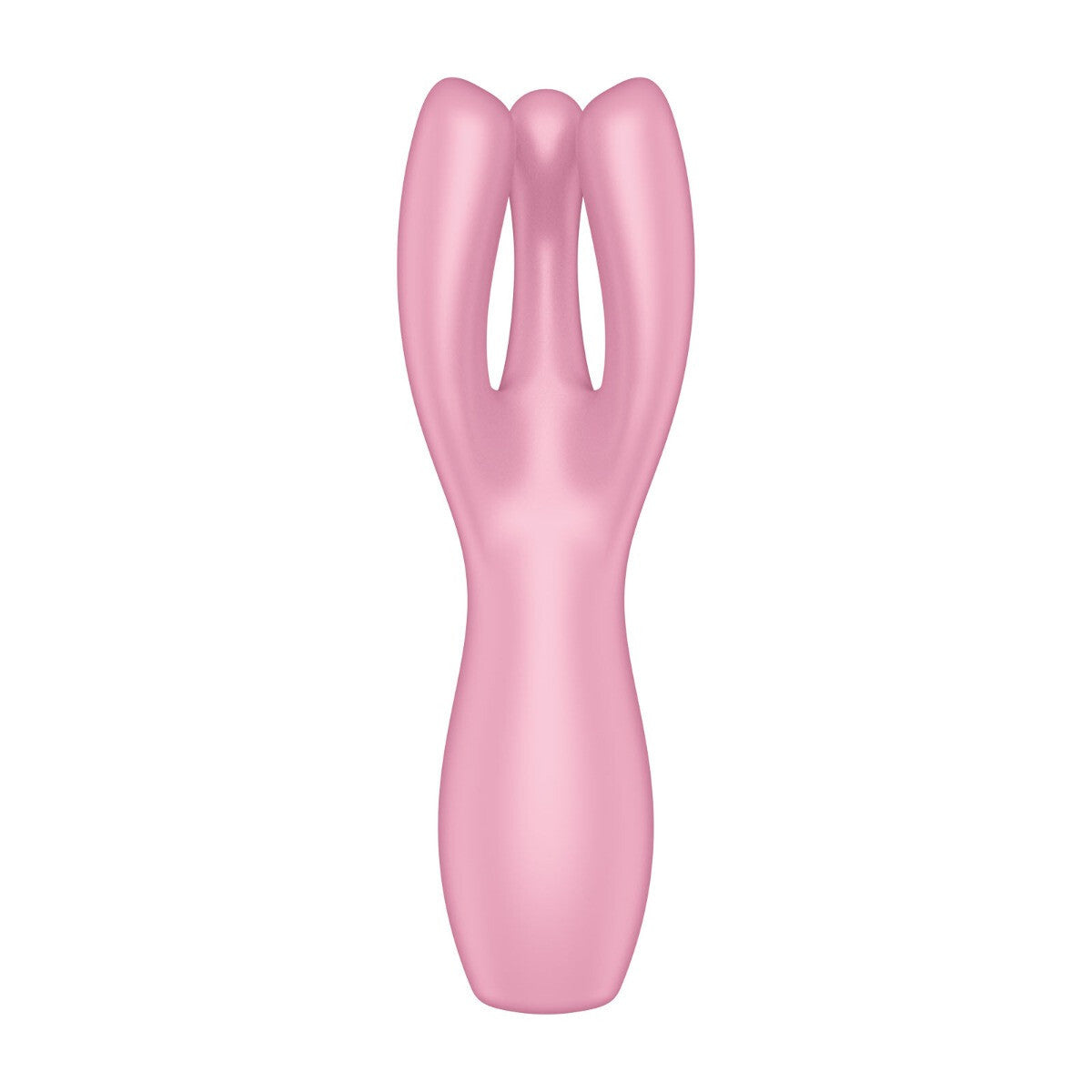 Pink handheld massager on a white background