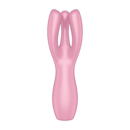Pink handheld massager on a white background
