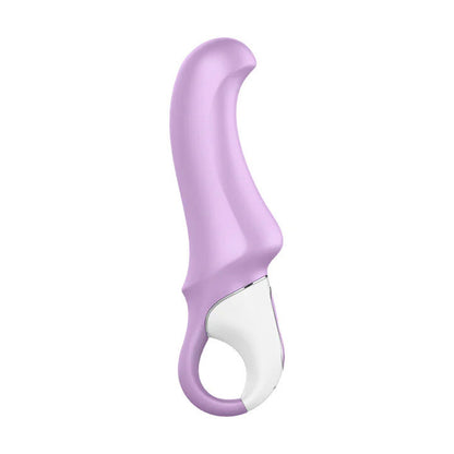 Purple and white vibrator on a white background