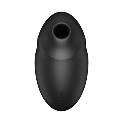Black silicone bullet on a white background