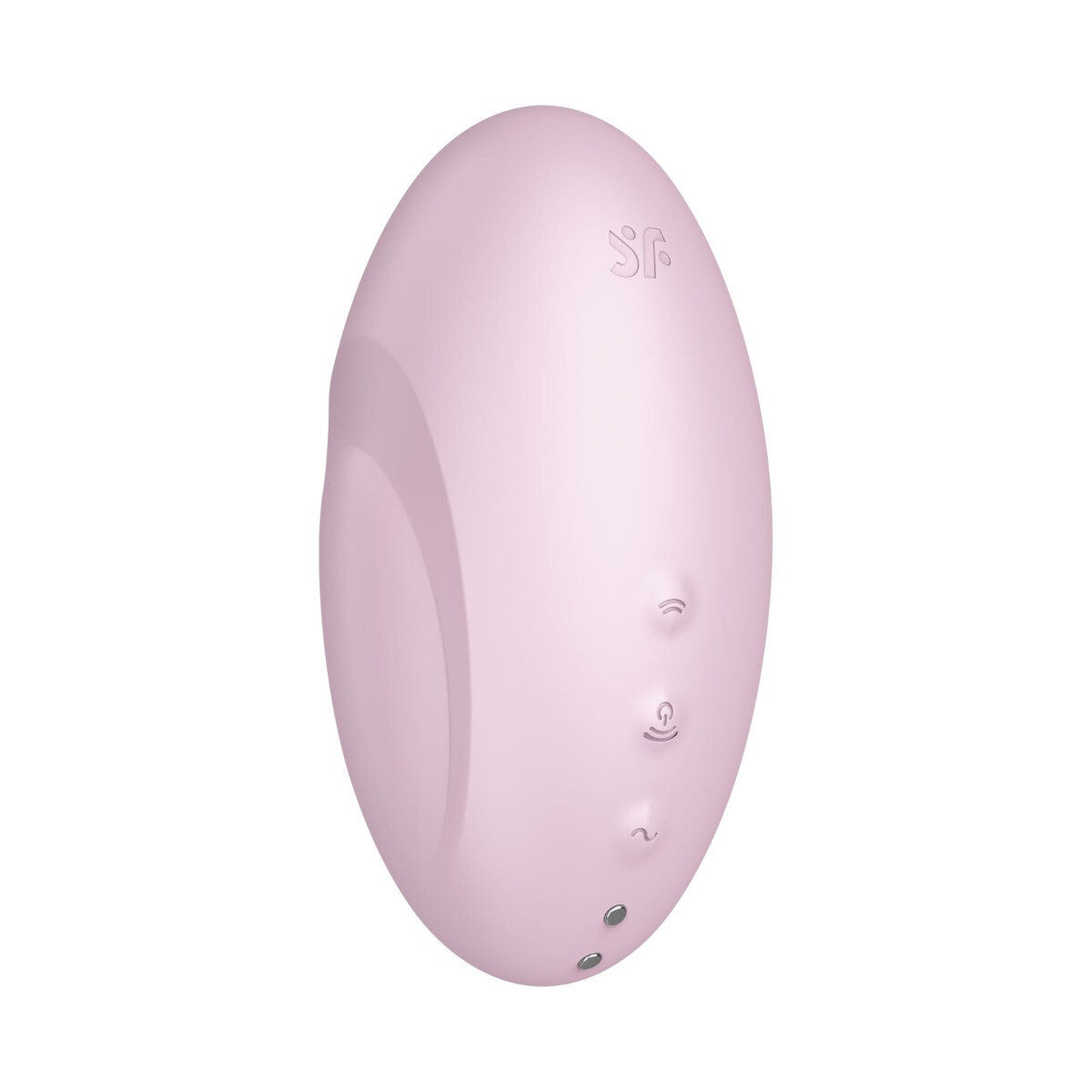 Pink electronic device with brand logo on a white background
