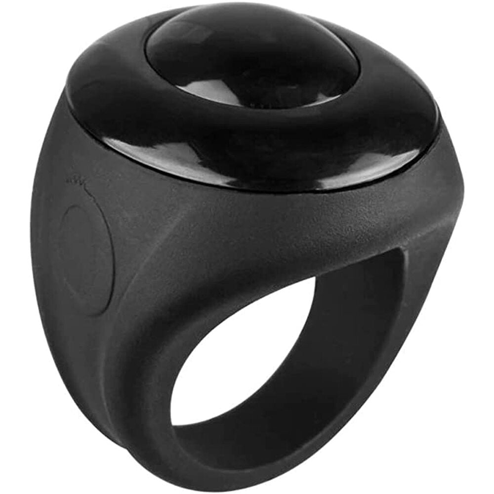 Black ring-shaped device on a white background
