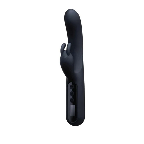 black vibrator on white background