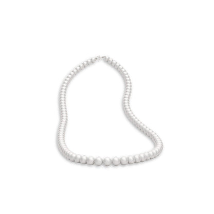 Pearl necklace on a white background