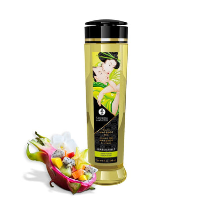 Shunga product with a black cap and colorful label on a white background