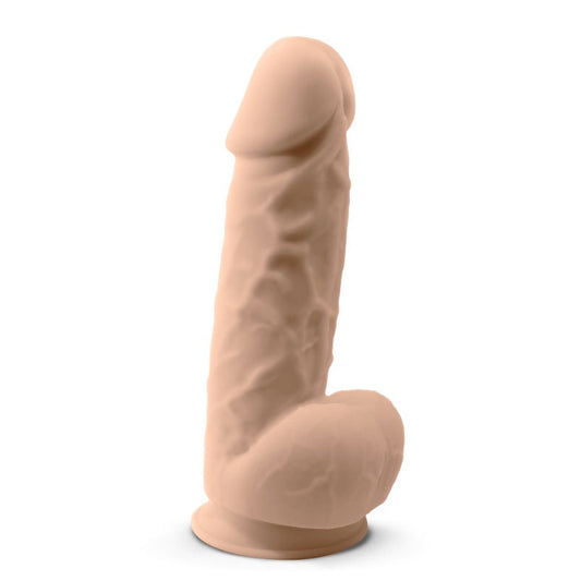 SilexD Model 1 Remote Controlled Vibrating Silicone 8.5 Inch Suction Cup Dildo on a white background
