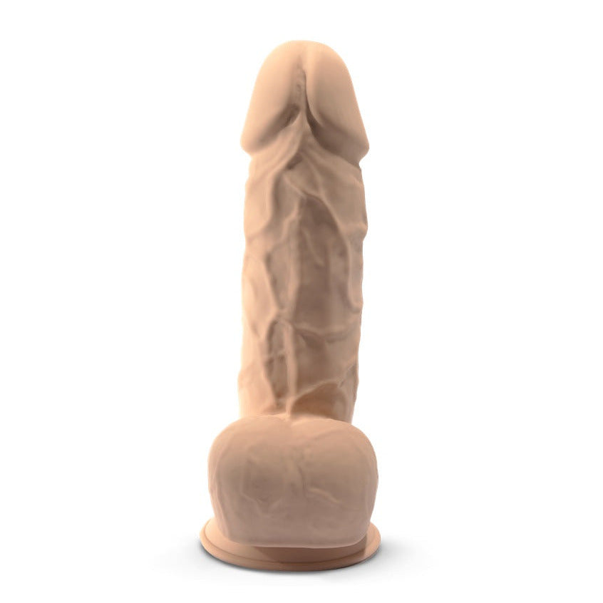 SilexD Model 1 Remote Controlled Vibrating Silicone 8.5 Inch Suction Cup Dildo on a white background