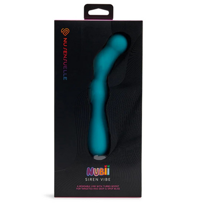 Teal Nubii Siren Vibe in packaging on a white background