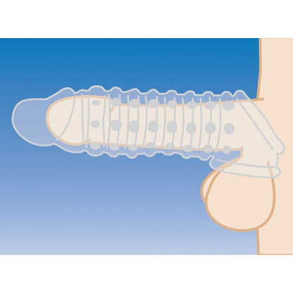 Size Matters Penis Enhancer Sleeve 1.5 Inches Extender Cock Ring Girth Extension