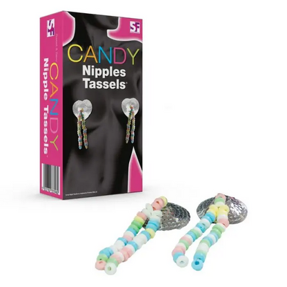 Candy nipple tassels with packaging on a white background