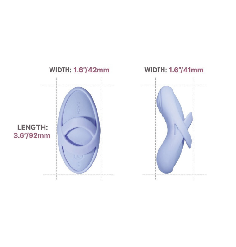Svakom Echo 2 Silicone Finger Heating Clitoral Vibrator App Controlled Vibe Massager Blue