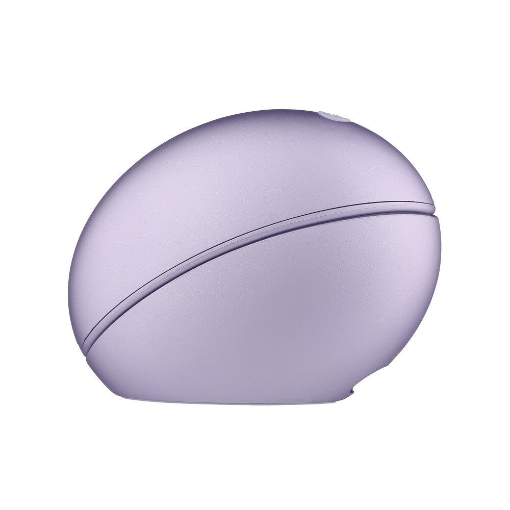 Round purple object on a white background