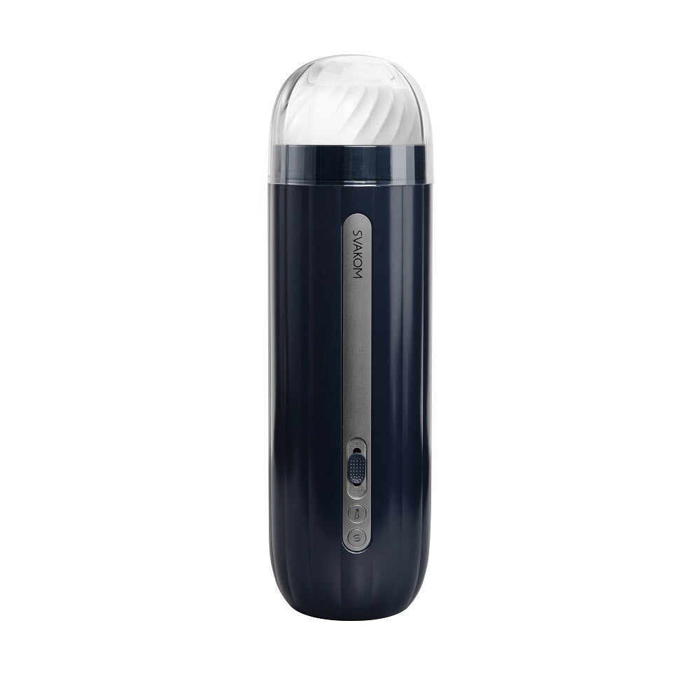 Black and silver electronic auto stroker on a white background