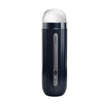 Black and silver electronic auto stroker on a white background