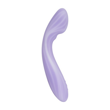 Purple curved massager on a white background