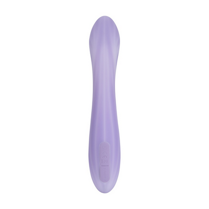 Purple curved object on a white background