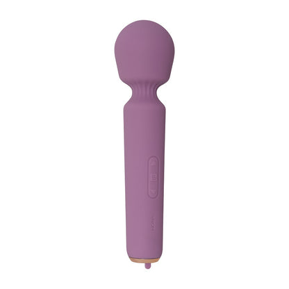 Purple handheld massager on a white background