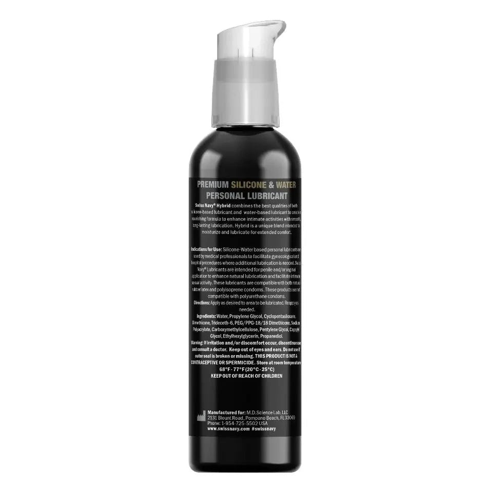 Swiss Navy Hybrid Premium Silicone & Water Based Lubricant