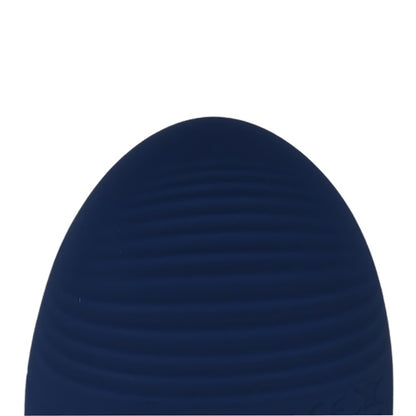Navy blue textured object on a white background