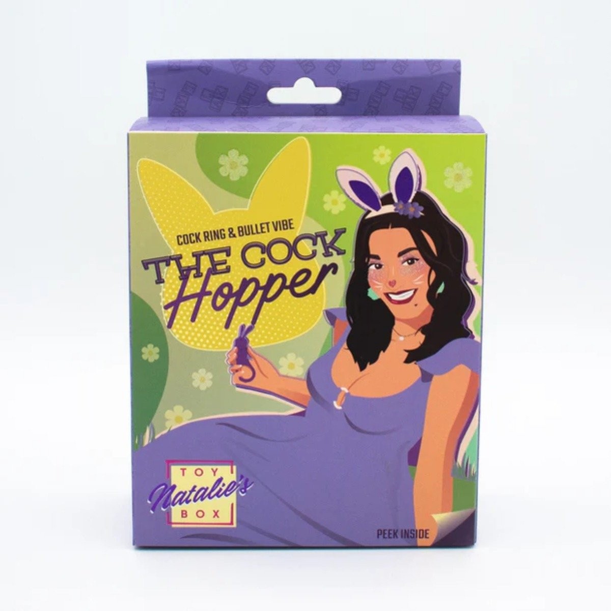 Product packaging for 'The Cock Hopper' by Toy Natalie's Box on a white background