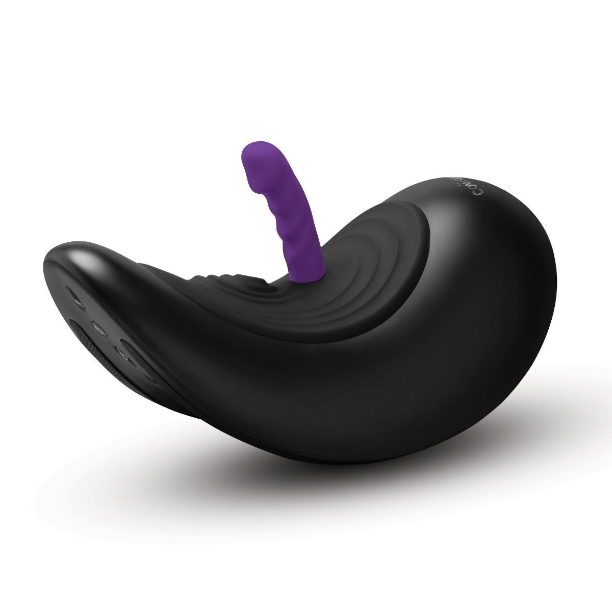 Black and purple sex machine on a white background