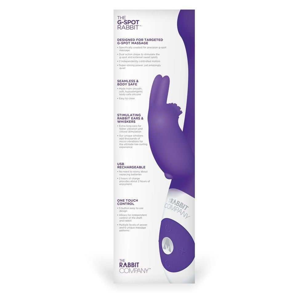Product packaging for 'The G-Spot Rabbit' by Rabbit Company on a white background