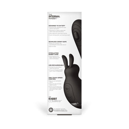 Black rabbit-shaped product with packaging on a white background