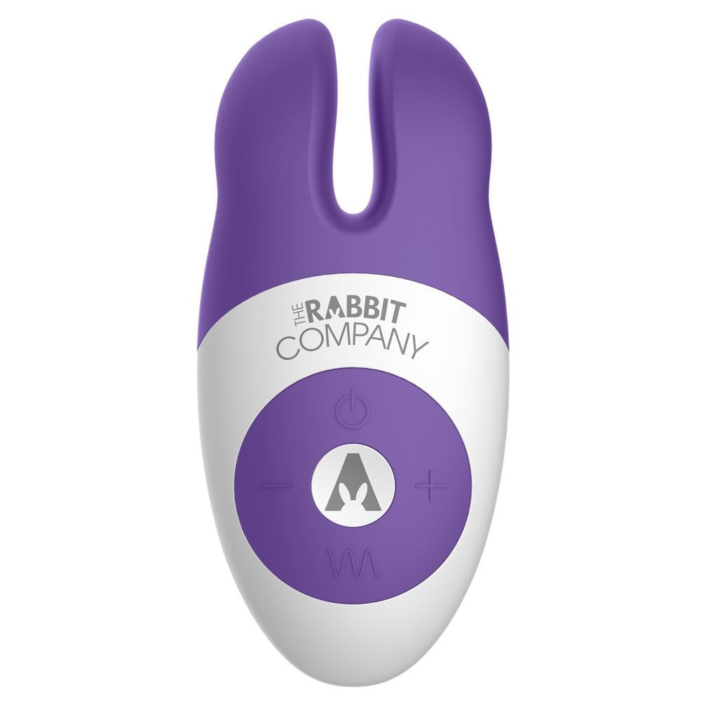 Purple and white device with 'The Rabbit Company' branding on a white background