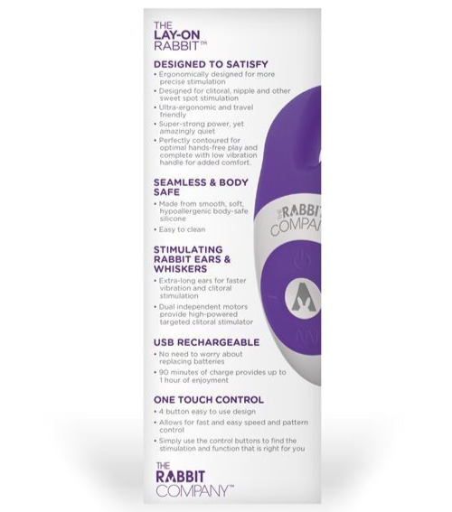 Product packaging for 'Lay-On Rabbit' by The Rabbit Company on a white background