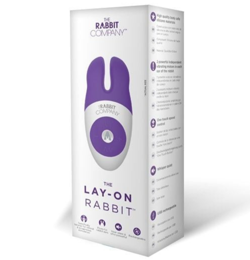 Box of 'The Lay-On Rabbit' by The Rabbit Company on a white background