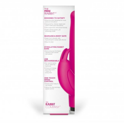 Pink rabbit-shaped product with packaging on a white background