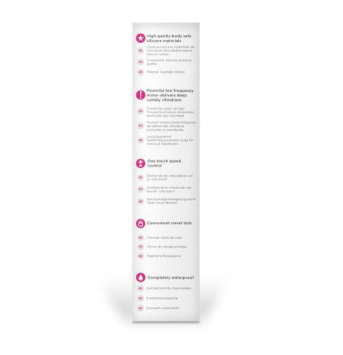 Product packaging with text on a white background