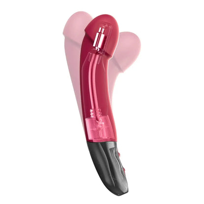 Titanz Bendable Silicone G-Spot Prostate Vibrator USB Rechargeable Pink Massager on a white background