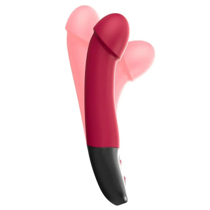 Titanz Bendable Silicone G-Spot Prostate Vibrator USB Rechargeable Pink Massager on a white background