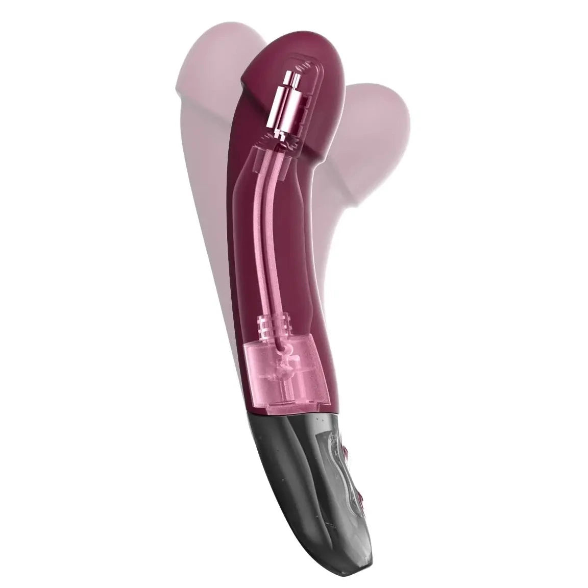 Titanz Bendable Silicone G-Spot Prostate Vibrator USB Rechargeable Purple Massager on a white background