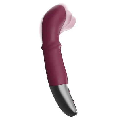 Titanz Come Hither Motion Rechargeable G-Spot Prostate Silicone Vibrator Purple on a white background