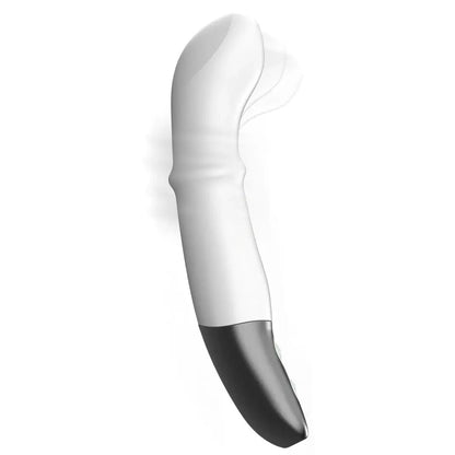 Titanz Come Hither Motion Rechargeable G-Spot Prostate Silicone Vibrator White on a white background